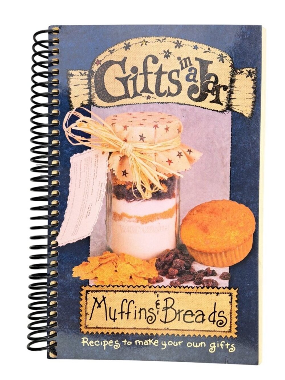 Vintage Gifts In A Jar Muffins & Breads Recipe Book Spiral-Bound 2001 DIY Ideas